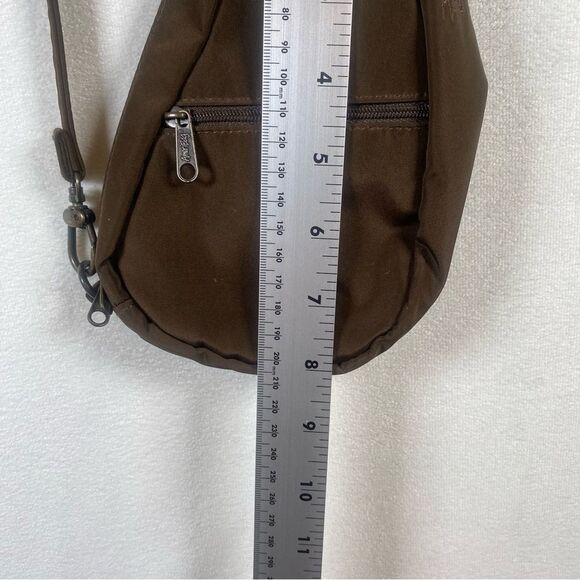 Ameribag Healthy Back Bag Brown Nylon Mini Sling Bag - Picture 9 of 11